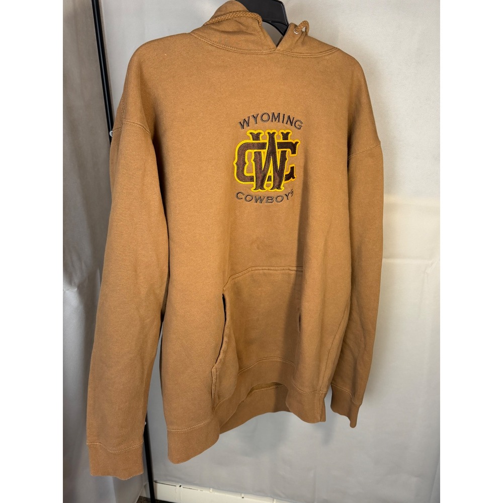 Independent Hoodie Mens Large Brown Excellent Wyoming Cowboys CWC Pullover